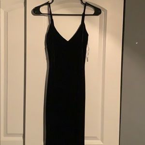Black velvet gown